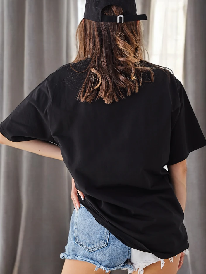 Royalfashion Moteriška medvilninė marškinių su spauda