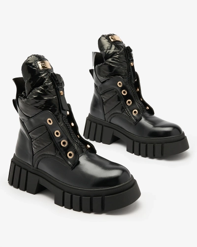 Royalfashion Женские сапоги черного цвета Selilka