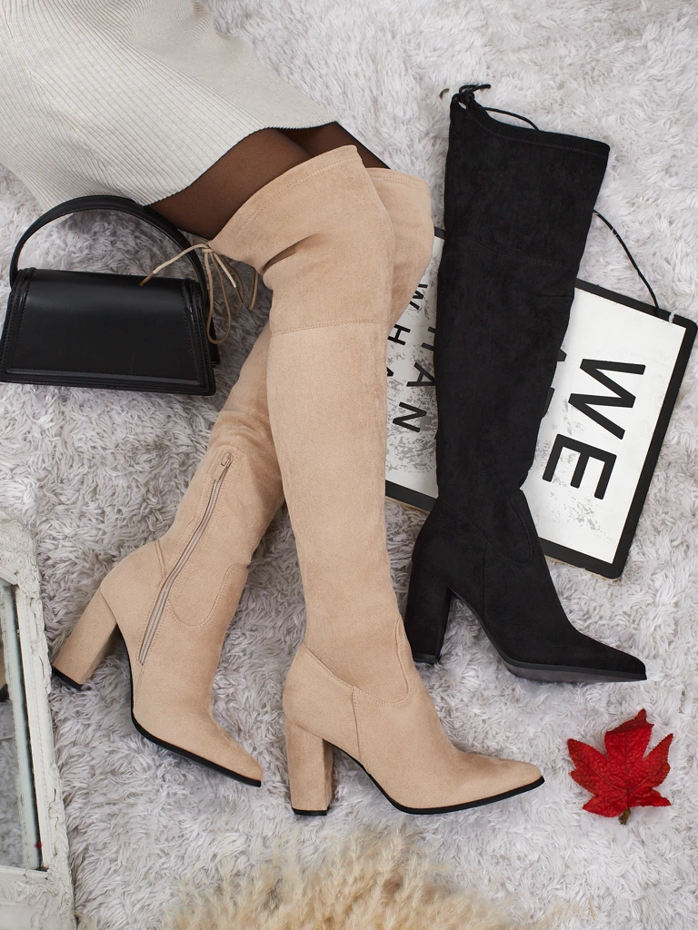 Moteriški aulinukai „Flora“ smėlio spalvos odiniai elegantiški rudeniui