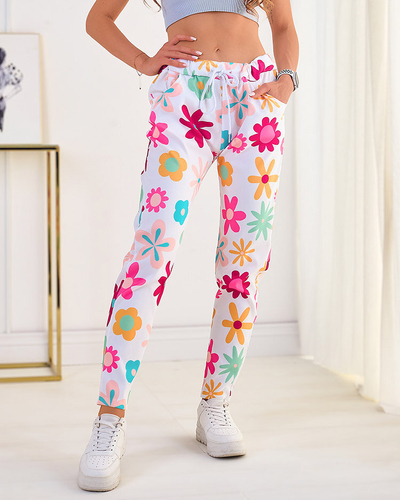 "Royalfashion" Moteriškos gėlėto audinio kelnės