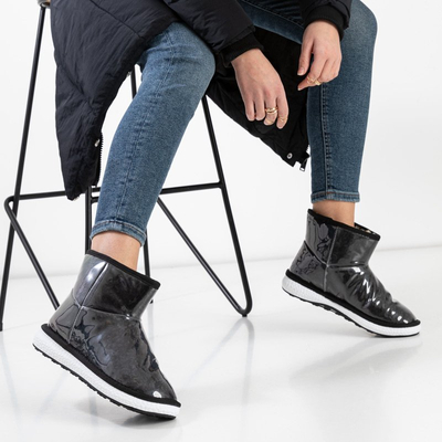 Juodi moteriški sniego batai su Shon kailiu - Avalynė