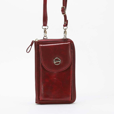 Бордовая женская мини-сумка