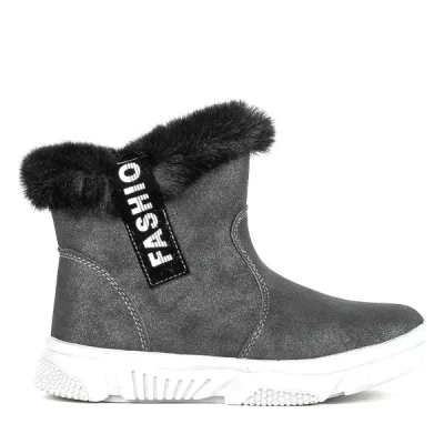 Черные сапоги для девочек с мехом Fominna - Обувь