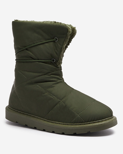 Tamsiai žalia moteriška avalynė a'la sniego batai Amirfu- Avalynė