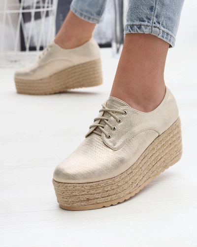 OUTLET Royalfashion Gold Caidoo moteriški pusbačiai ant kulno