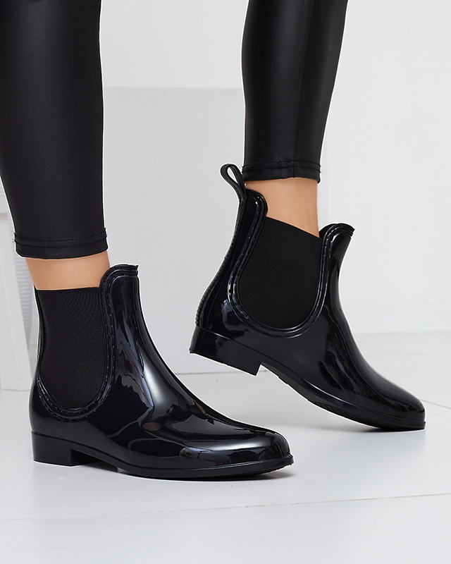 Черные лакированные женские галоши Olixa - Обувь