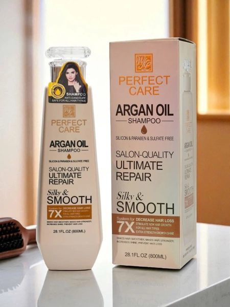Argento Arganio Silky & Smooth Shampoo wit' Keratin & Vitamins E+B5 (800ml)