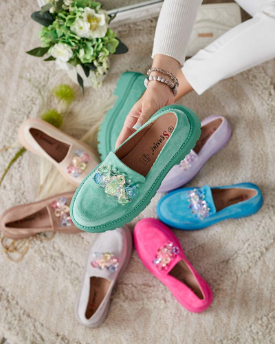 Royalfashion Женские мокасины с разноцветными бусинами Hetika