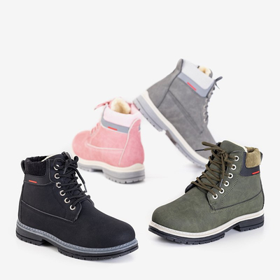 Розовые женские утепленные ботинки Triniti - Обувь