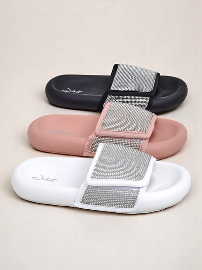 Royalfashion Женские шлепанцы на плоской подошве Sparkle Step