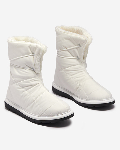 Белая женская обувь a'la сноубутсы Amirfu- Footwear