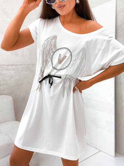 Royalfashion Moteriška mini suknelė su cirkonais