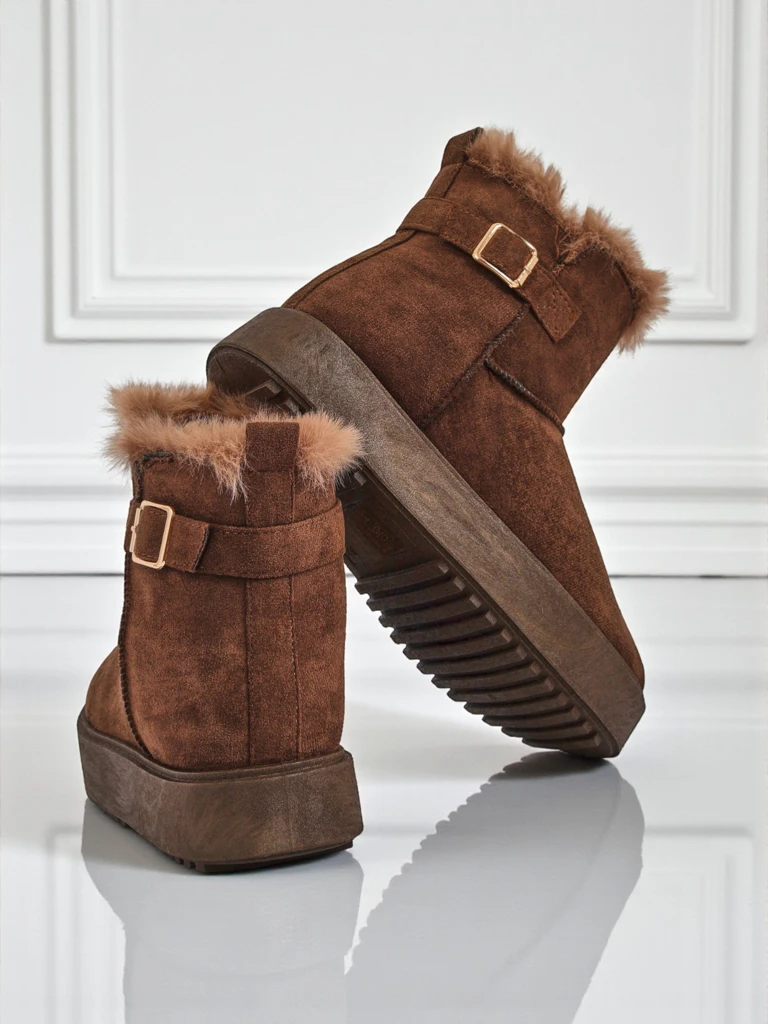 Royalfashion Krótkie buty a'la śniegowce damskie Winter Crest