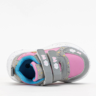 Pilki mergaičių sportiniai bateliai su spalvotu Odika raštu - Avalynė