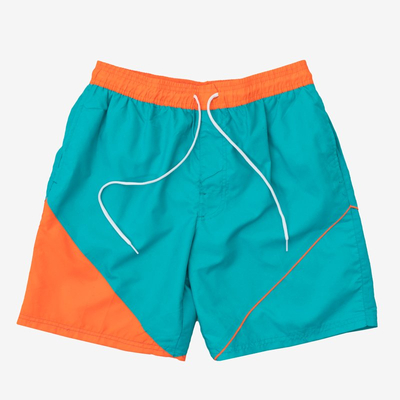 Бирюзово-оранжевые мужские спортивные шорты