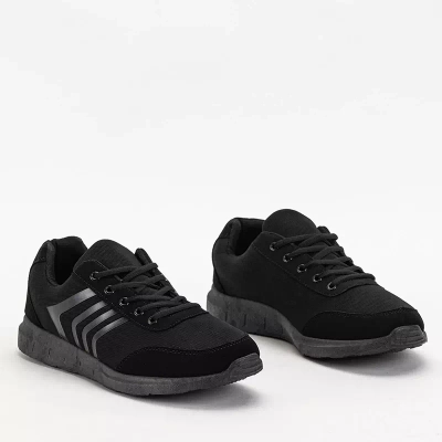 OUTLET Черная мужская повседневная спортивная обувь Berniso - Обувь