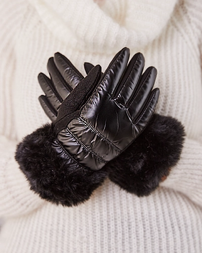 Royalfashion Moteriški pirštinės su kailiu