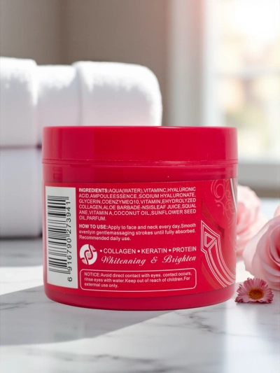 Veido ir kaklo kremas su šviesinamuoju ir drėkinamuoju efektu Deep Pink