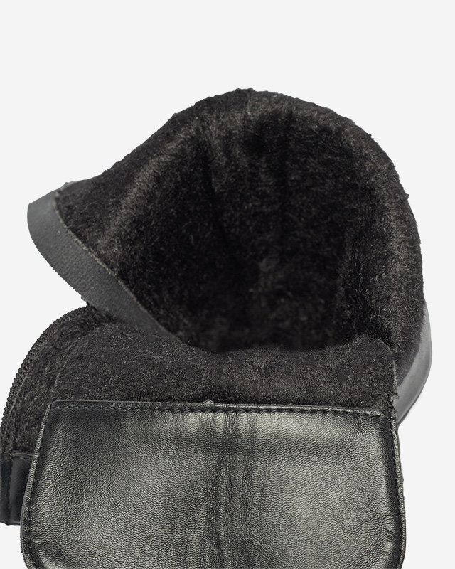 Juodi žemi batai su dygsniuotu batviršiu "Tepano" - Avalynė