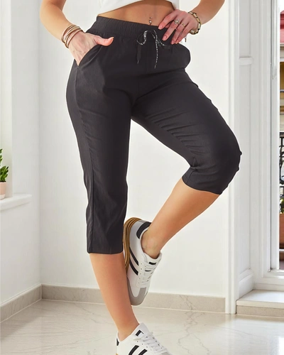 Royalfashion Moteriškos medvilninės 3/4 kelnės