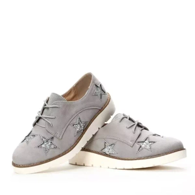 OUTLET Pilki creepers batai su žvaigždutėmis Stylenna - Avalynė