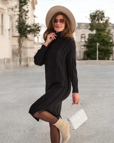 Royalfashion Вязаное платье-свитер для женщин