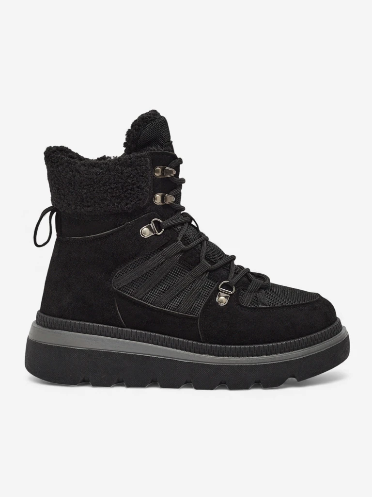 Botki Damskie Aurora Czarne Skórzane Eleganckie na Jesień