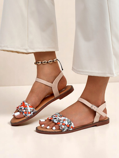 Royalfashion Женские сандалии на плоской подошве ColorStrap