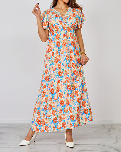 "Royalfashion" Moteriška gėlėta midi suknelė