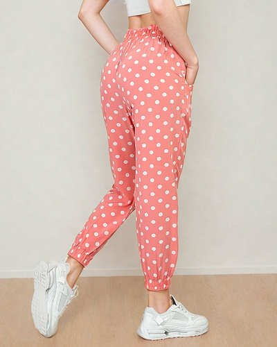 Royalfashion Женские брюки из ткани в горошек