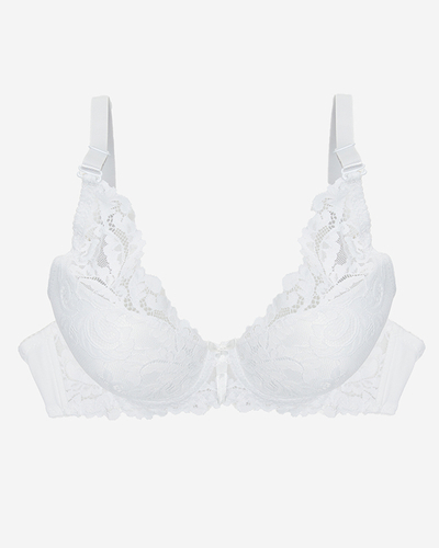 Moteriška nėriniuota liemenėlė balta - Apatiniai drabužiai