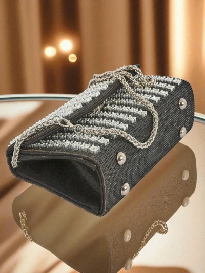 Royalfashion Kopertowa torebka damska z cyrkoniami Elira Dusk – sztosik!