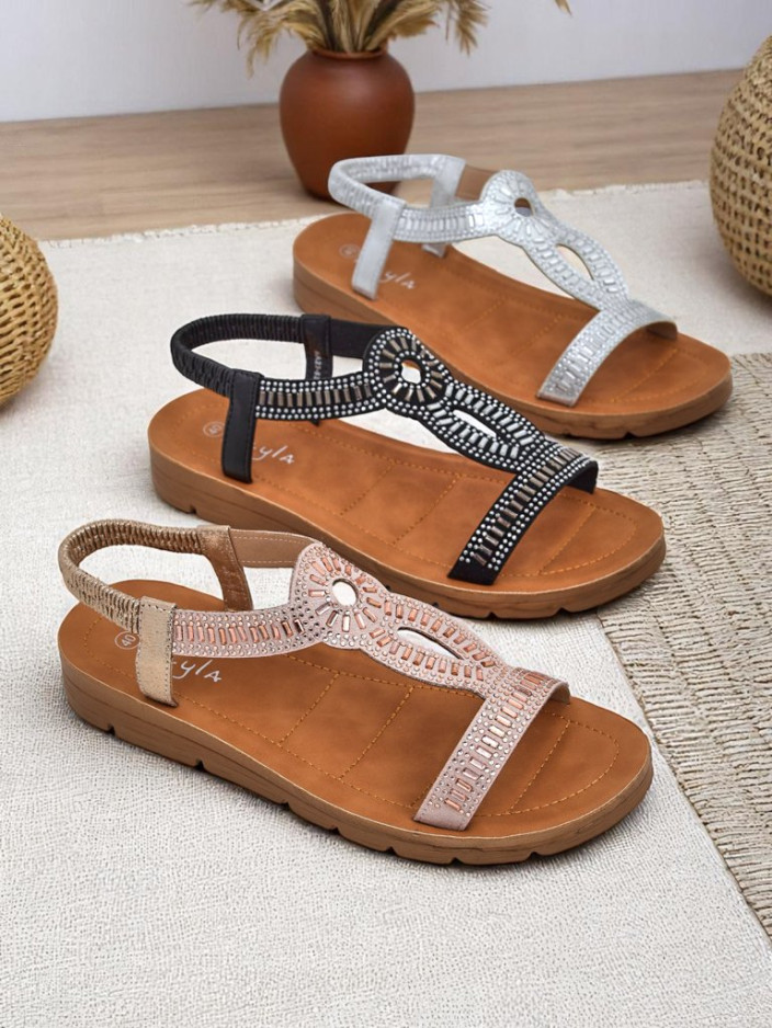 Royalfashion moteriškos basutės su dekoratyviniais dirželiais Lola Grace