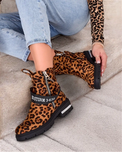 "Royalfashion" Ekologiškos zomšos batai su dirželiu ir užtrauktukais Redmisala