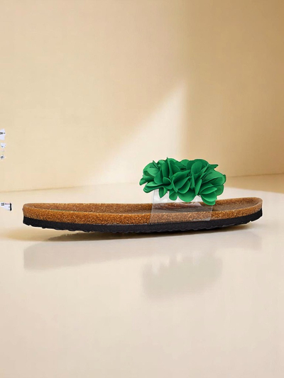 Royalfashion Klapki damskie z kwiatuszkami Flora Soft – mega słodkie!