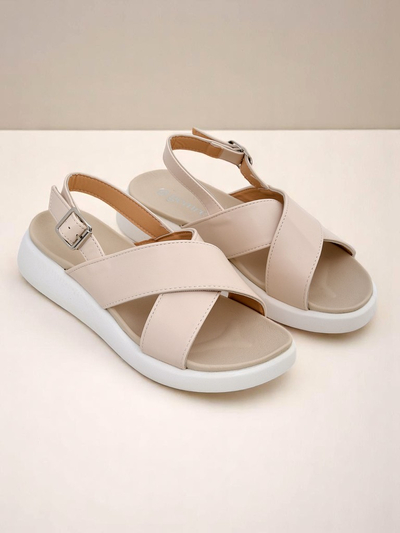 Royalfashion Women's Riva Star sandals on a thicker sole