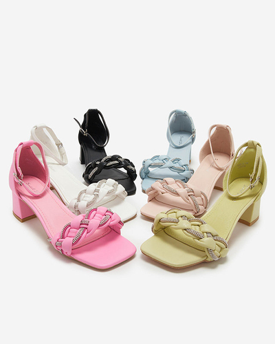 OUTLET Žalios spalvos moteriškos basutės ant Marienka posto - Avalynė