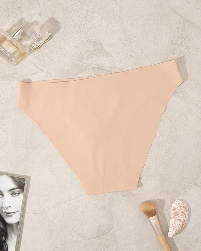 Royalfashion Бежевые женские трусики с вырезом в форме сердца