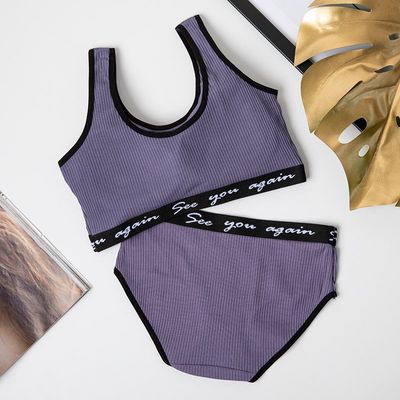 Темно-серый спортивный комплект нижнего белья