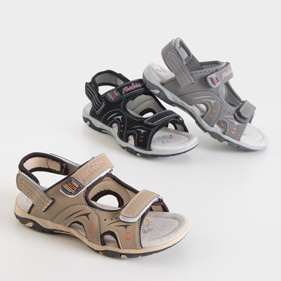 Juodi berniukų „Tores“ velcro sandalai berniukams - Batai