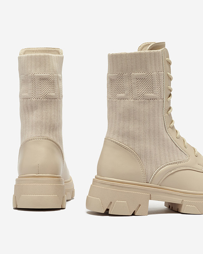 Smėlio spalvos moteriški aukštakulniai a'la bagers Ratica - Avalynė