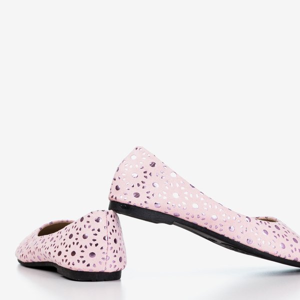 Балетки для девочек светло-розового цвета с рисунком Dulcibus - Обувь