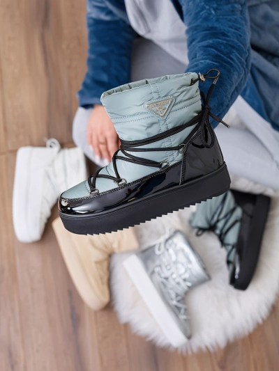 Royalfashion Женские сапоги-слипы a'la snow boots in blue Vevnose