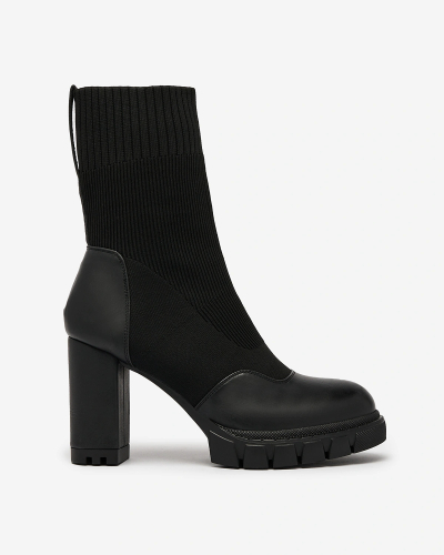 "Royalfashion" juodi moteriški aukštakulniai "Flexi Booties"