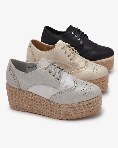 Женские серебристые полусапожки на платформе Jacais- Footwear