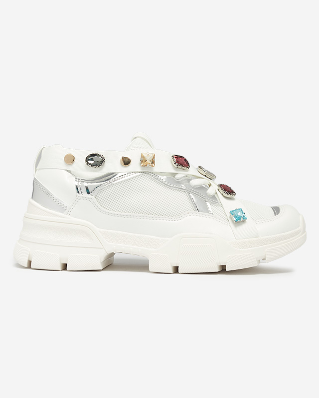 Женские белые кроссовки на толстой подошве Jocasta - Обувь