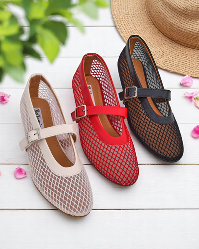 Royalfashion Женские ажурные балетки с ремешком Naommi