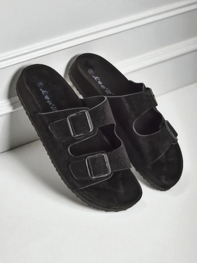 Bella Duo Slides - Faux Suede and Mega Style!