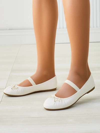Балетки Royalfashion с бантиком и резинкой Evsal