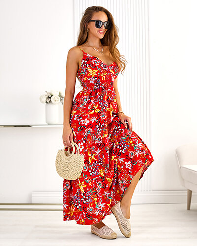 Royalfashion Moteriška medvilninė midi suknelė